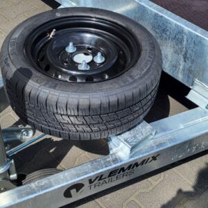 Vlemmix Plant Trailer Extras Spare wheel support with tyre